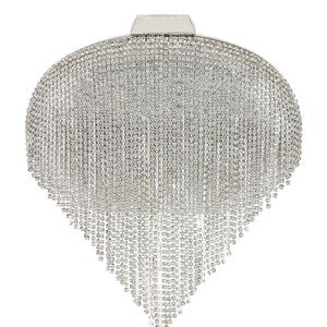 Bria Crystal Fringed Bag in Silver